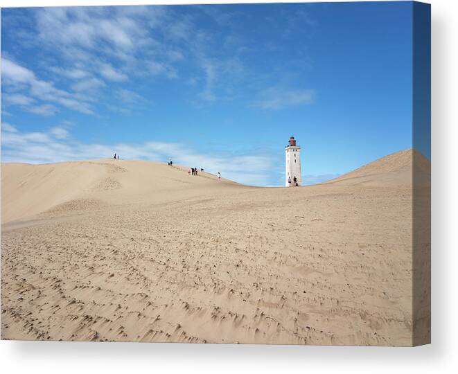 Sand Canvas Print featuring the photograph Playing in the sand dunes by Anges Van der Logt
