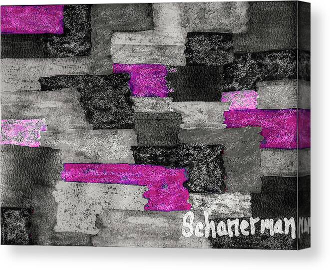 Original Painting Canvas Print featuring the painting Rectangular Reality by Susan Schanerman