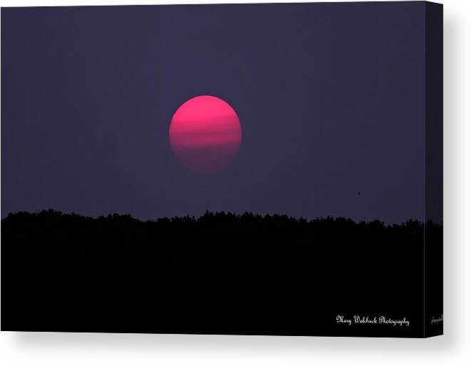 Sunset Canvas Print featuring the photograph Red Sun Sunset by Mary Walchuck