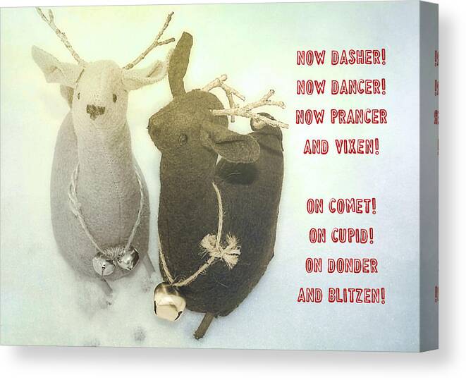 All Canvas Print featuring the photograph REINDEER DASH quote by JAMART Photography