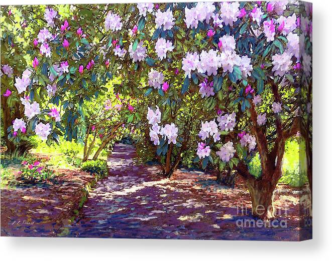 Floral Canvas Print featuring the painting Rhododendron Garden by Jane Small
