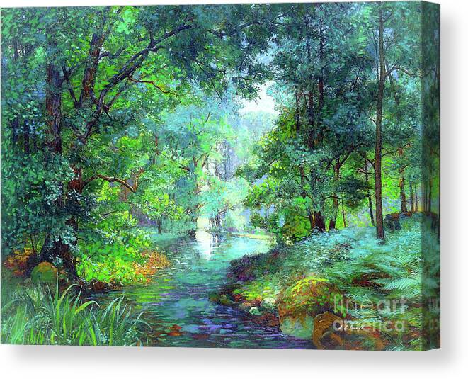 Landscape Canvas Print featuring the painting River of Living Water by Jane Small