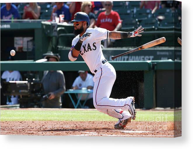 People Canvas Print featuring the photograph Rougned Odor by Ron Jenkins