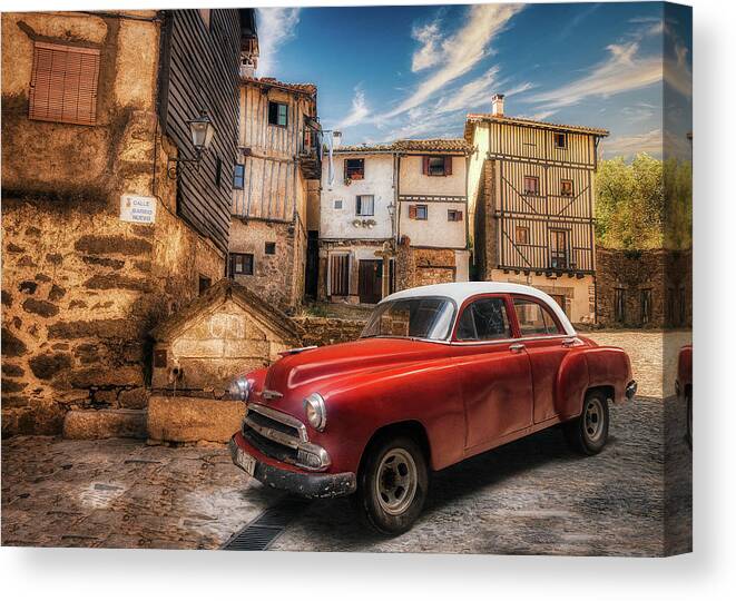 In The Square Canvas Print featuring the photograph Rustic City Fathers by Micah Offman