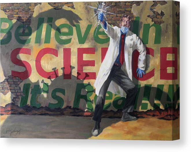 Belief Canvas Print featuring the painting Science Fiction by Jordan Henderson