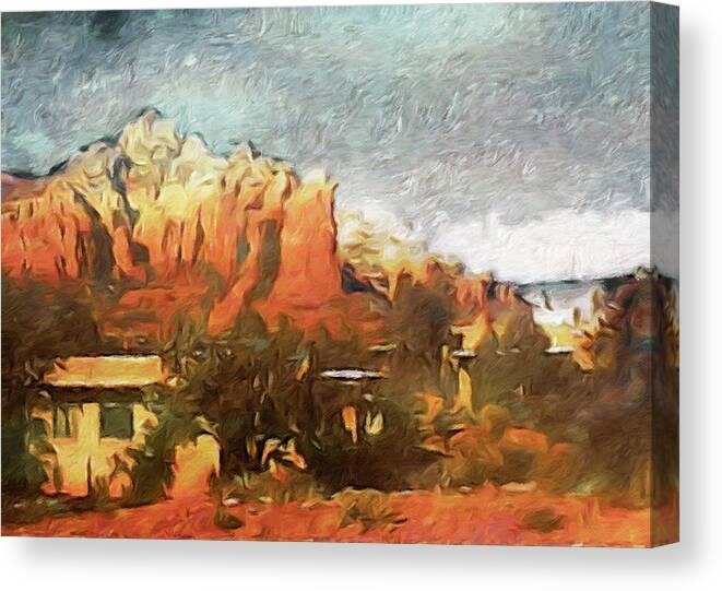 Sedona Canvas Print featuring the painting Sedona by Susan Maxwell Schmidt