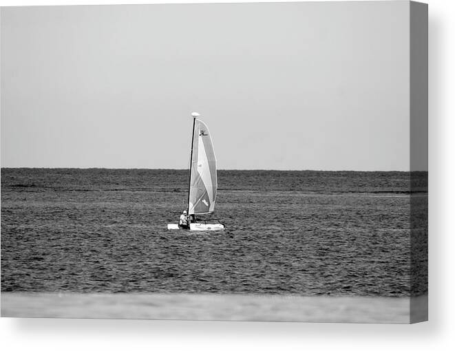 Sailboat Canvas Print featuring the photograph Serene Sailing by Gina Cinardo