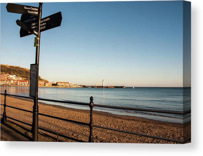 England Canvas Print featuring the photograph Signpost by Les Hutton