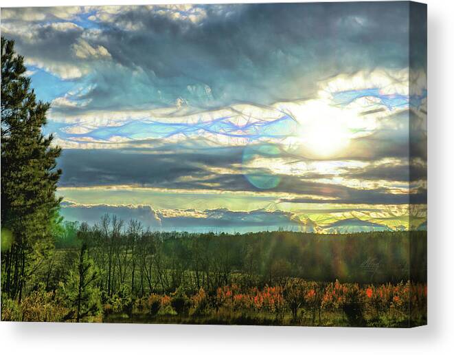 Abstract Canvas Print featuring the photograph Silk Hope Sun by Michael Frank