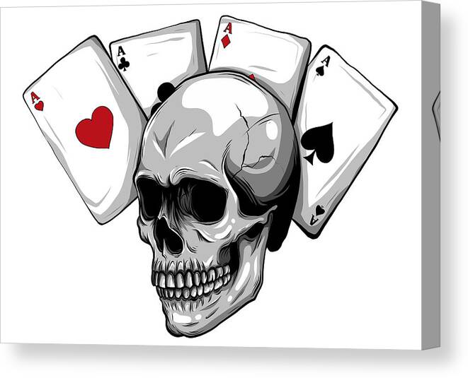 Vector Skull With Top Hat And Casino Game Framed Print by Dean Zangirolami  - Pixels