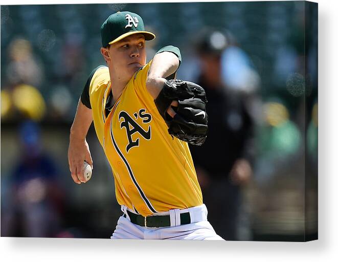American League Baseball Canvas Print featuring the photograph Sonny Gray by Thearon W. Henderson