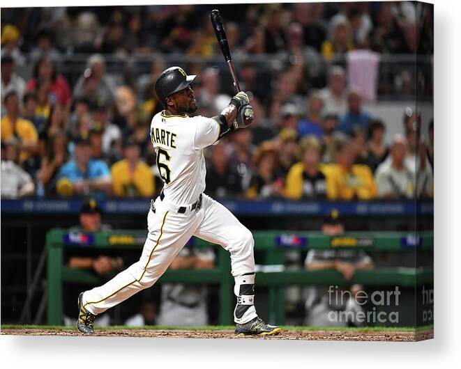 People Canvas Print featuring the photograph Starling Marte by Joe Sargent
