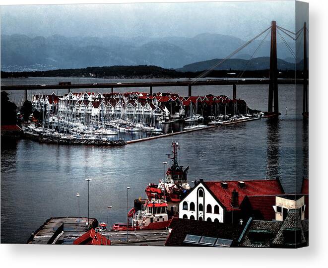 Stavanger Canvas Print featuring the photograph Stavanger Harbor by Jim Hill