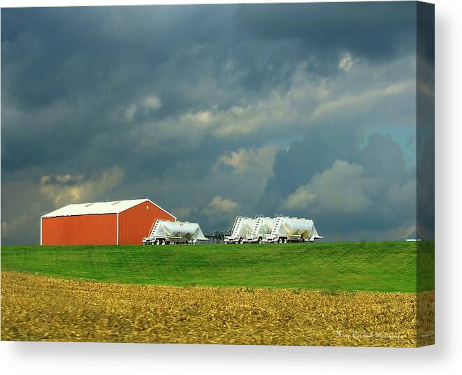 Farm Canvas Print featuring the photograph Stormy Day on the Farm by Mary Walchuck