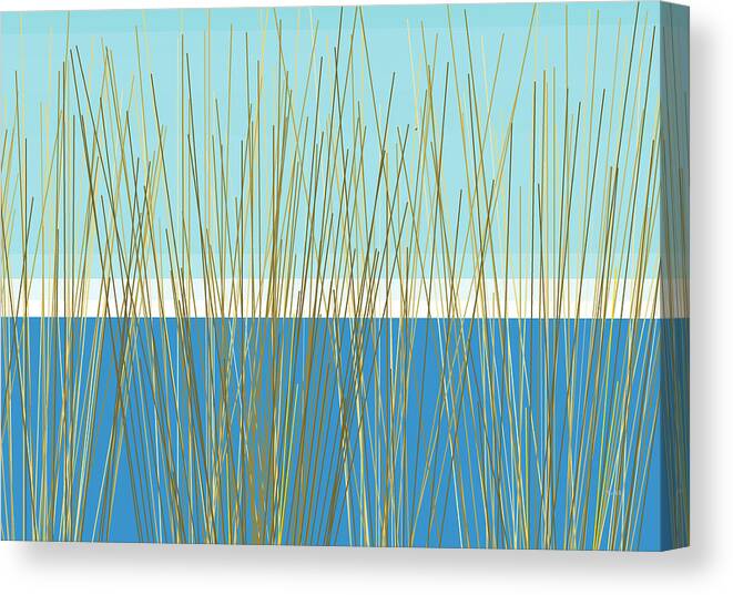 Summertime Blues Canvas Print featuring the digital art Summertime Blues by Val Arie