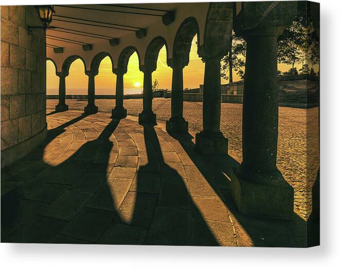 Viana Do Castelo Canvas Print featuring the photograph Sunset on Santa Luzia by Micah Offman