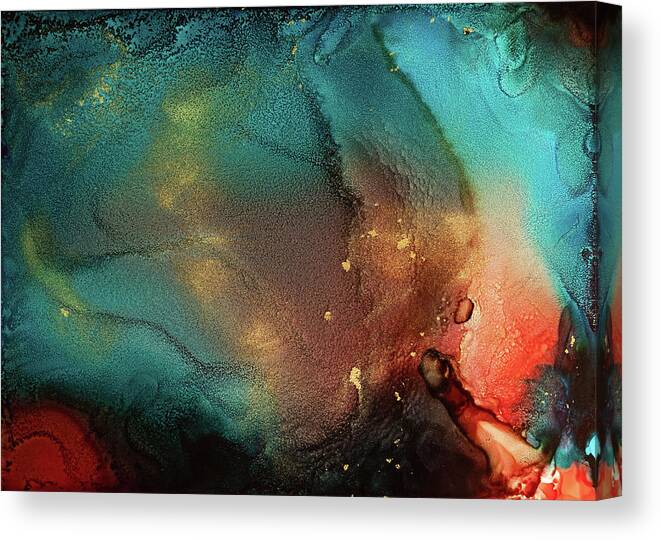 Outerspace Canvas Print featuring the painting Surface of Life by Jennifer Walsh