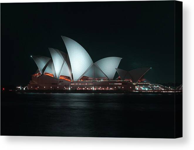 Australia Canvas Print featuring the photograph Sydney Opera House RDX by Nisah Cheatham