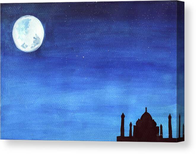 Taj Mahal Canvas Print featuring the photograph Taj by Jonathan A