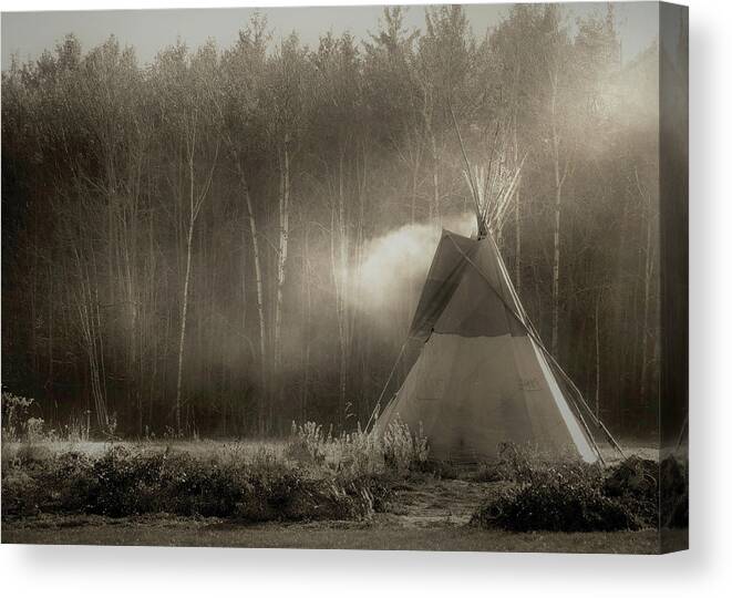 Teepee Canvas Print featuring the photograph Teepee in the Light by Nancy Griswold