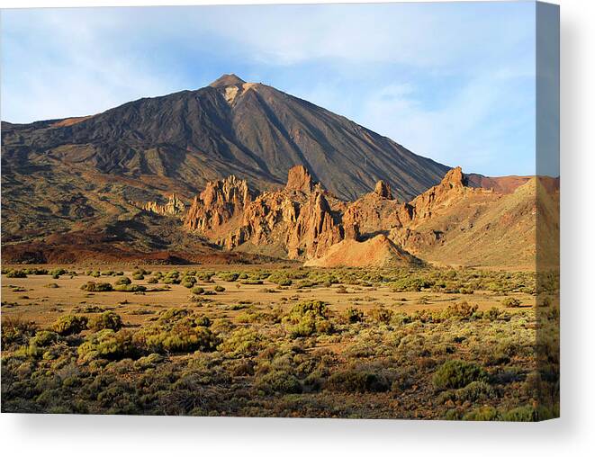Big Canvas Print featuring the photograph Teide volcano in Tenerife, Canary Island, Spain by Severija Kirilovaite