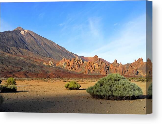 Big Canvas Print featuring the photograph Teide vulcano mountain in Tenerife, Canary Island by Severija Kirilovaite