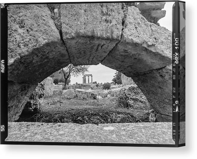  Canvas Print featuring the photograph Temple of Apollo, Corinth by Ioannis Konstas