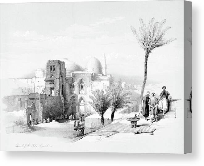 Exterior Canvas Print featuring the photograph The Exterior of Holy Sepulchre by Munir Alawi