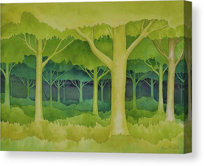Kim Mcclinton Canvas Print featuring the painting The Forest for the Trees by Kim McClinton