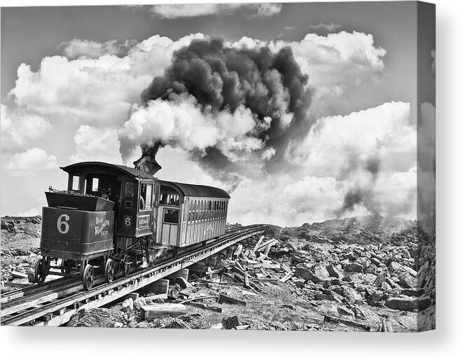 New Hampshire Canvas Print featuring the photograph The Mount Washington Cog Railroad by Gordon Ripley