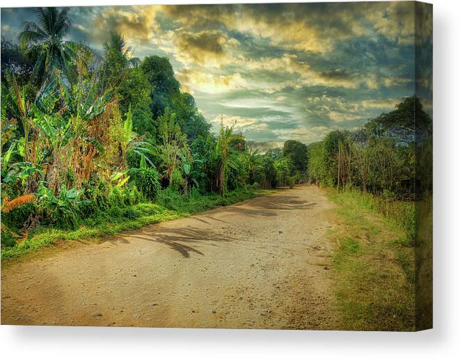 Cuba Canvas Print featuring the photograph The road toward Barranca by Micah Offman