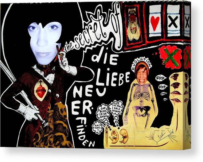 Collage Canvas Print featuring the digital art The Secret Of... by Tanja Leuenberger