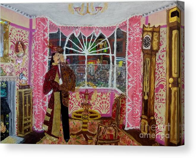 Lgbtq Canvas Print featuring the mixed media The Victorian Victim by David Westwood