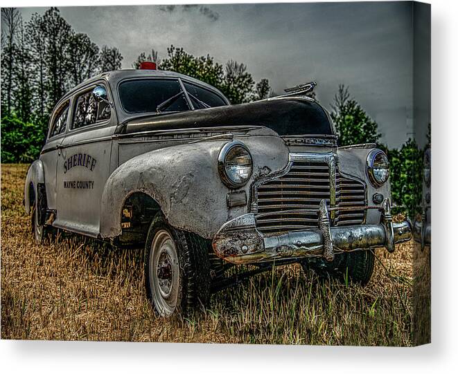 Sheriff Canvas Print featuring the photograph There's a New Sheriff in Town by Regina Muscarella