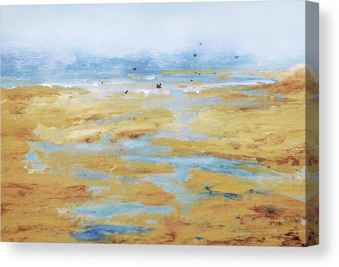 Abstract Canvas Print featuring the painting Tidal Pools by Sharon Williams Eng