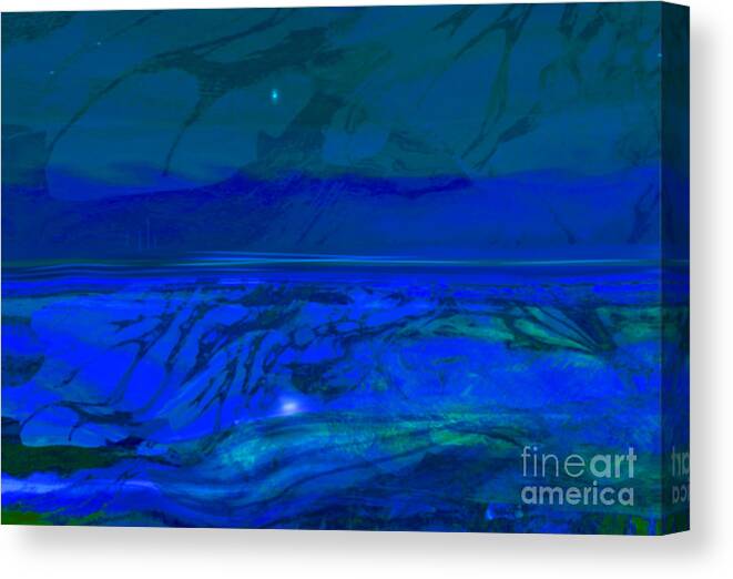 Neurographic Canvas Print featuring the mixed media Tide of My North Star by Zsanan Studio