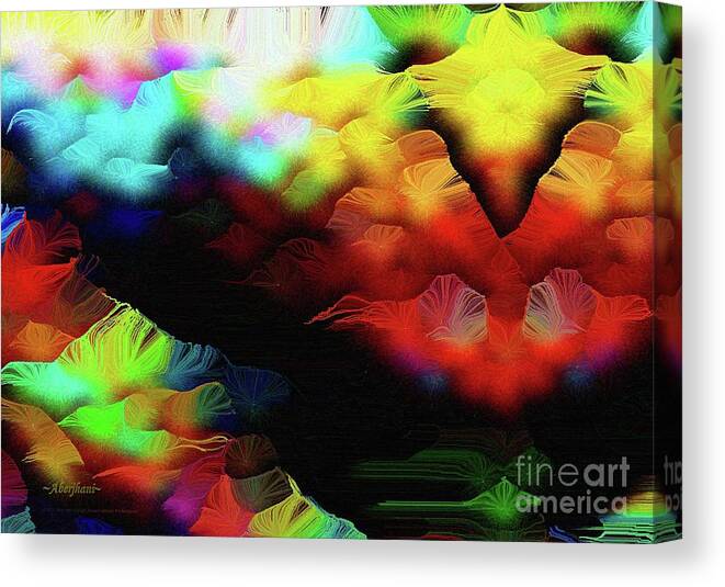 Light Canvas Print featuring the digital art Traveling with the Angel Number 7 by Aberjhani
