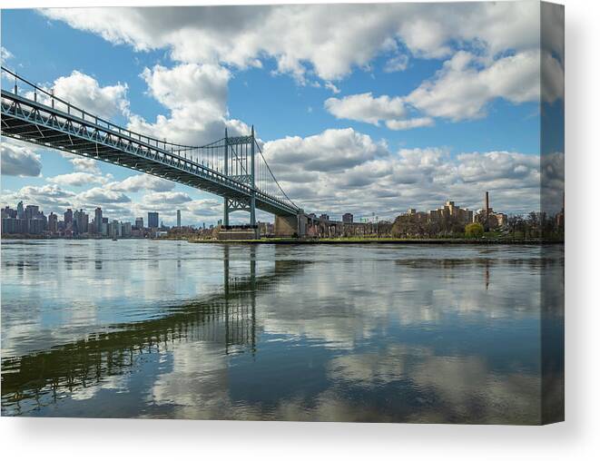 Astoria Park Canvas Print featuring the photograph Triboro Cloud Surround by Cate Franklyn