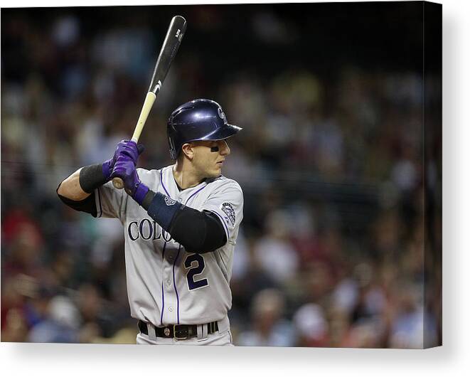 National League Baseball Canvas Print featuring the photograph Troy Tulowitzki by Christian Petersen