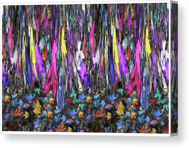 Twice Canvas Print featuring the photograph Twice Told Autumn Shower by Wayne King
