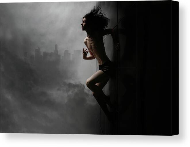 Dark Canvas Print featuring the digital art Unleashed by Cambion Art