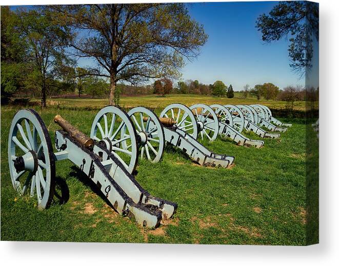 Valley Forge Canvas Print featuring the photograph Valley Forge Cannon by Mountain Dreams