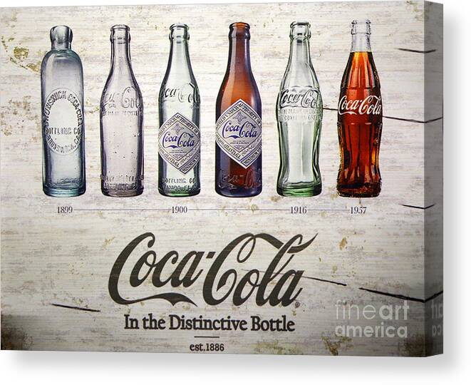 Coke Canvas Print featuring the photograph Vintage Coca Cola 2 by Imagery-at- Work