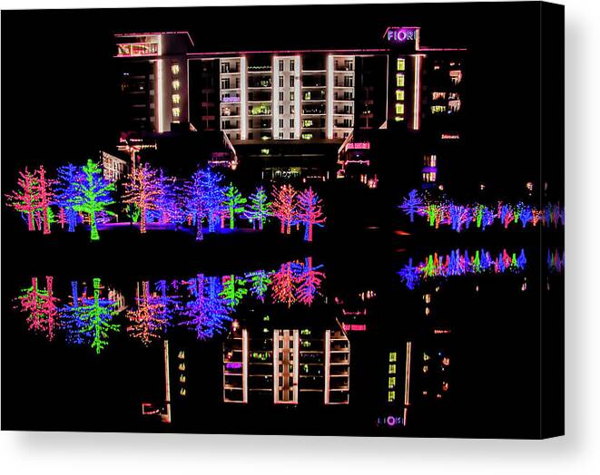 Cityscape Canvas Print featuring the photograph Vitruvian Park Addison TX by Terry Walsh