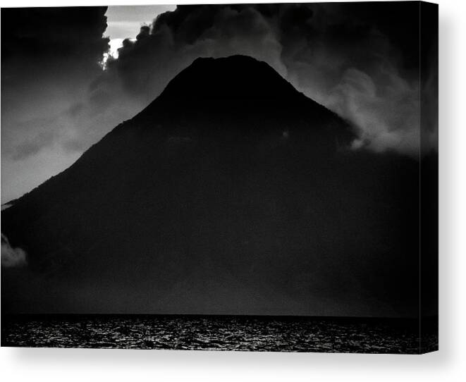Guatemala Canvas Print featuring the photograph Volcano San Pedro Across the Waters by Mark Gomez