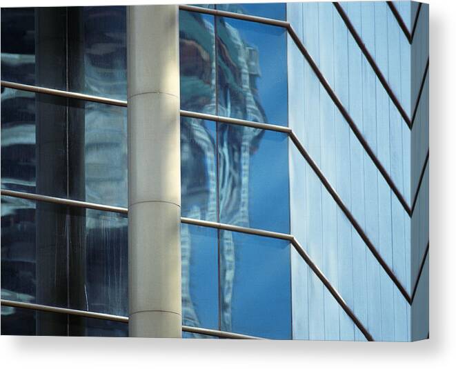 Built Structure Canvas Print featuring the photograph Window panes by Frederic Cirou