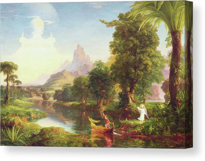 Youth Canvas Print featuring the painting Youth by Thomas Cole