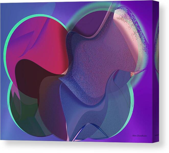 Modern Abstract Canvas Print featuring the digital art Abstract - 17 by Kae Cheatham