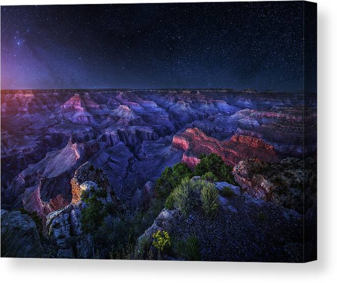 Night Canvas Print featuring the photograph Grand Canyon Night by Juan Pablo De