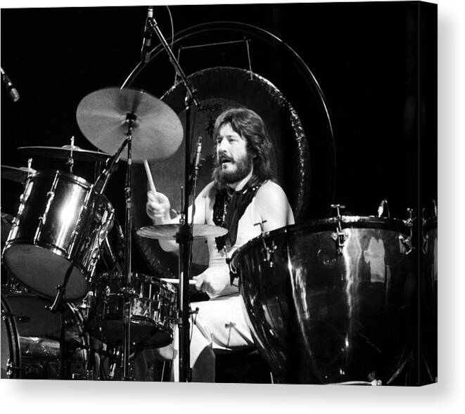 John Bonham Canvas Print featuring the photograph John Bonham 1977 Led Zeppelin by Chris Walter